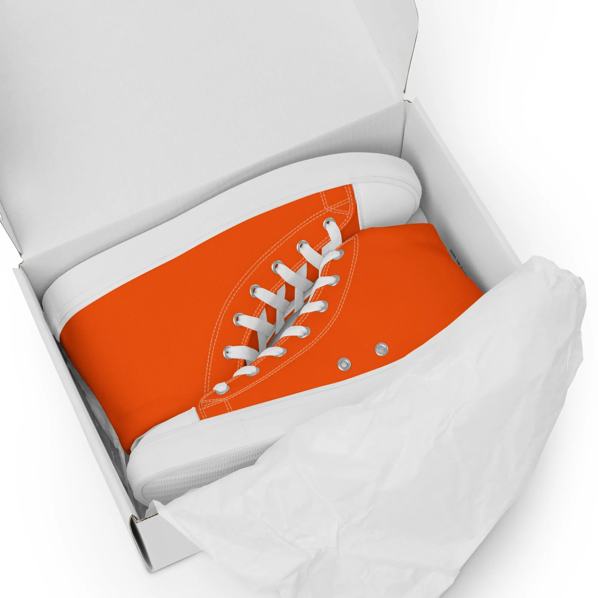 Women’s Orange high top canvas shoes
