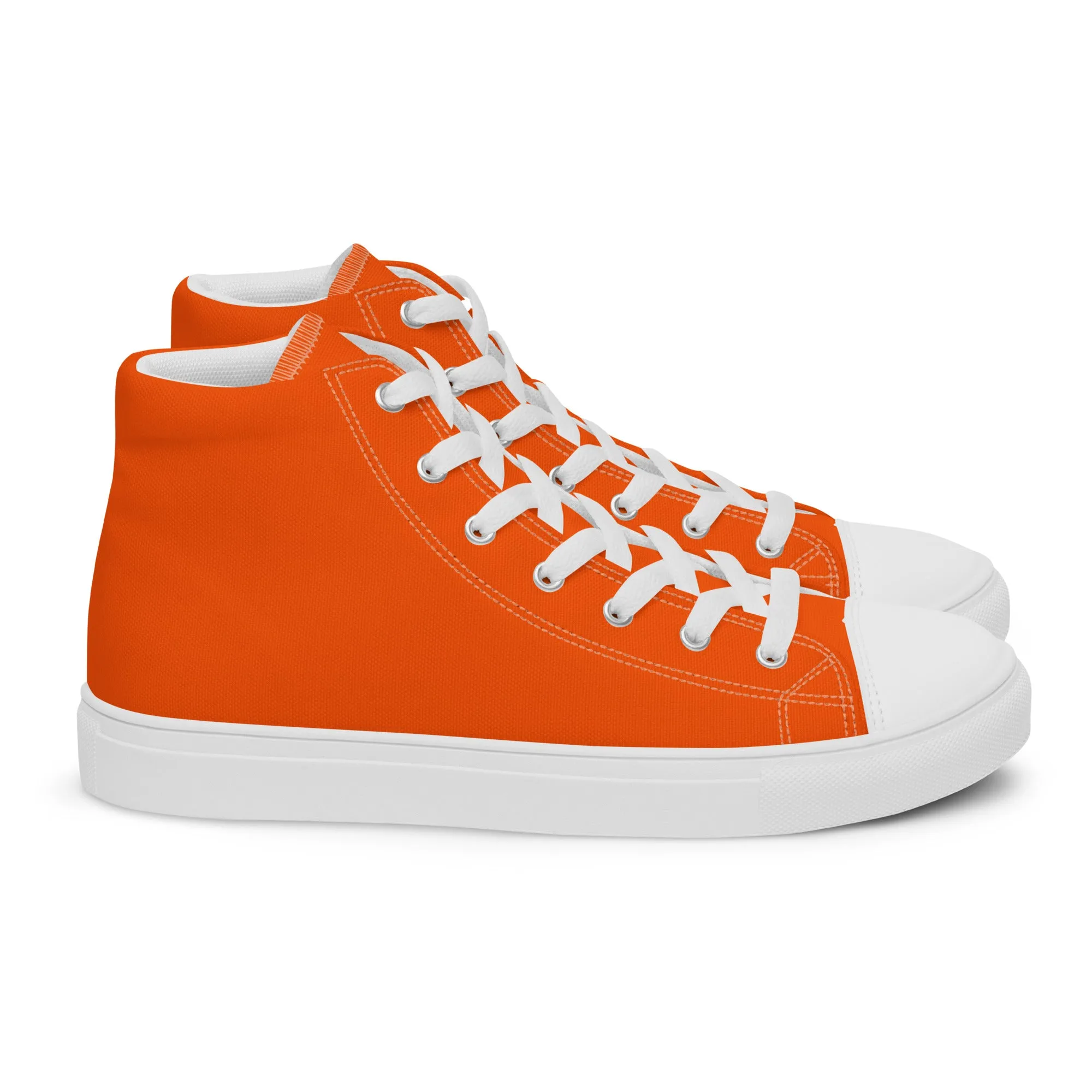 Women’s Orange high top canvas shoes