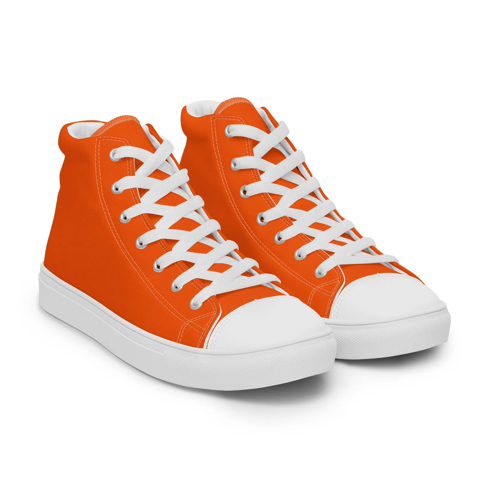 Women’s Orange high top canvas shoes