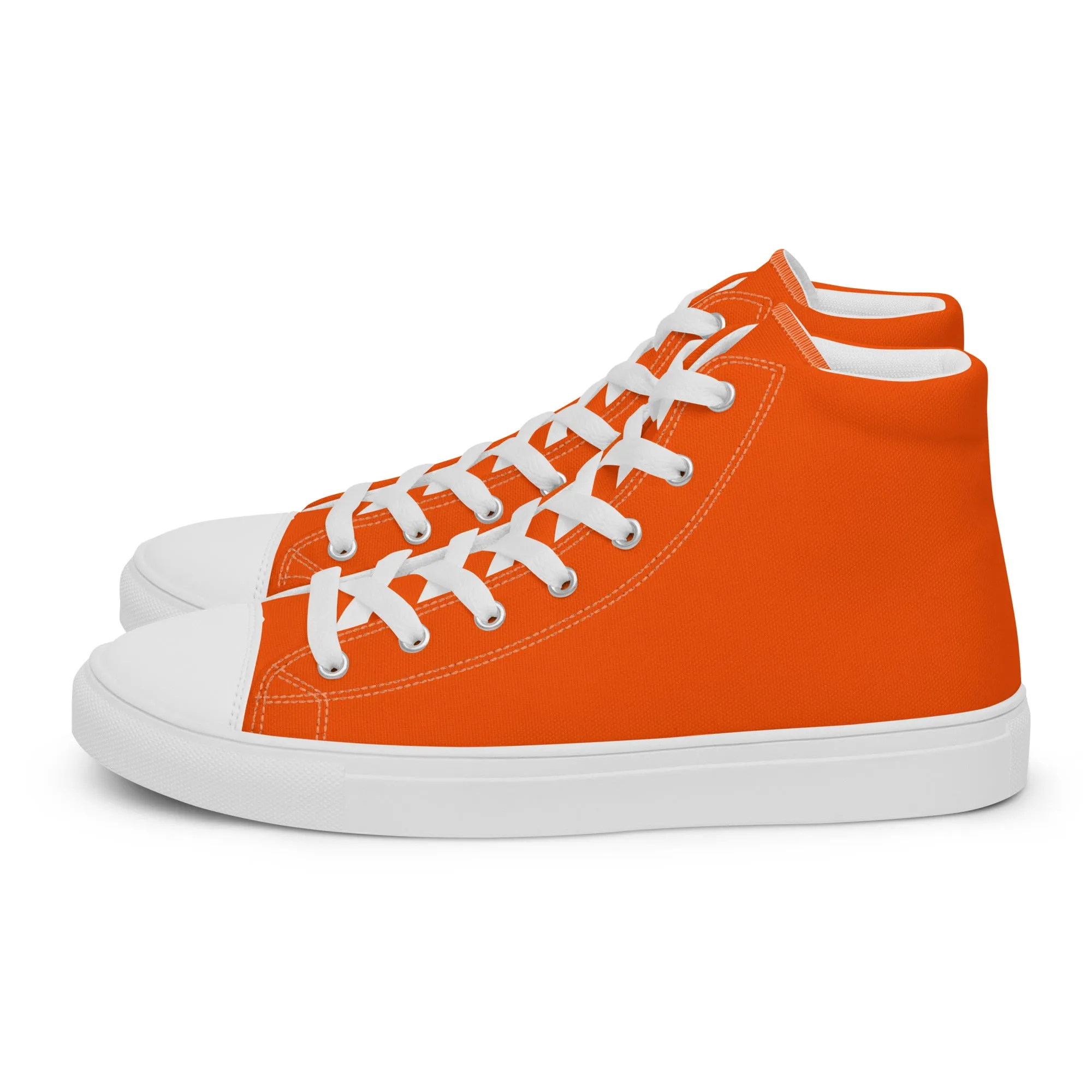 Women’s Orange high top canvas shoes
