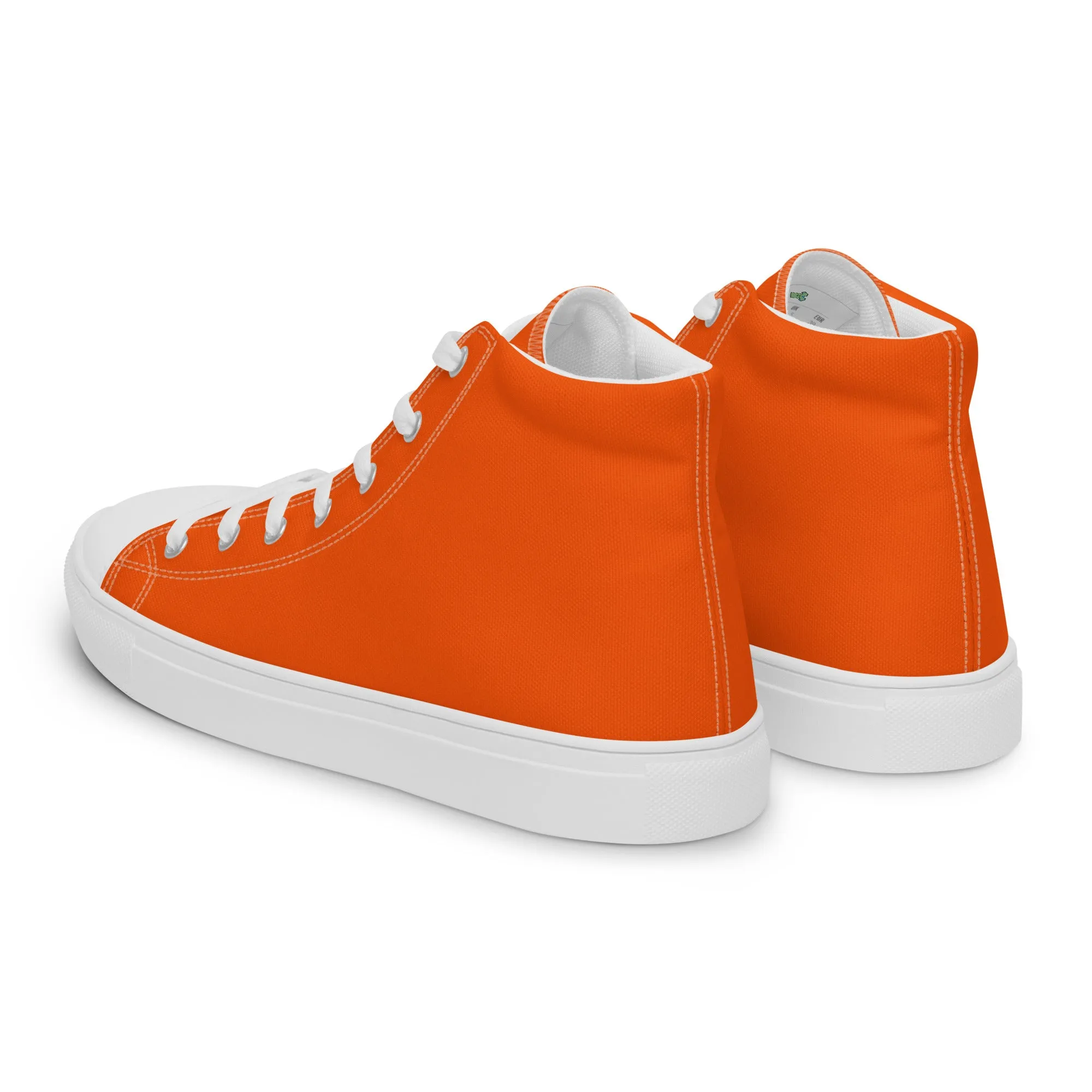 Women’s Orange high top canvas shoes