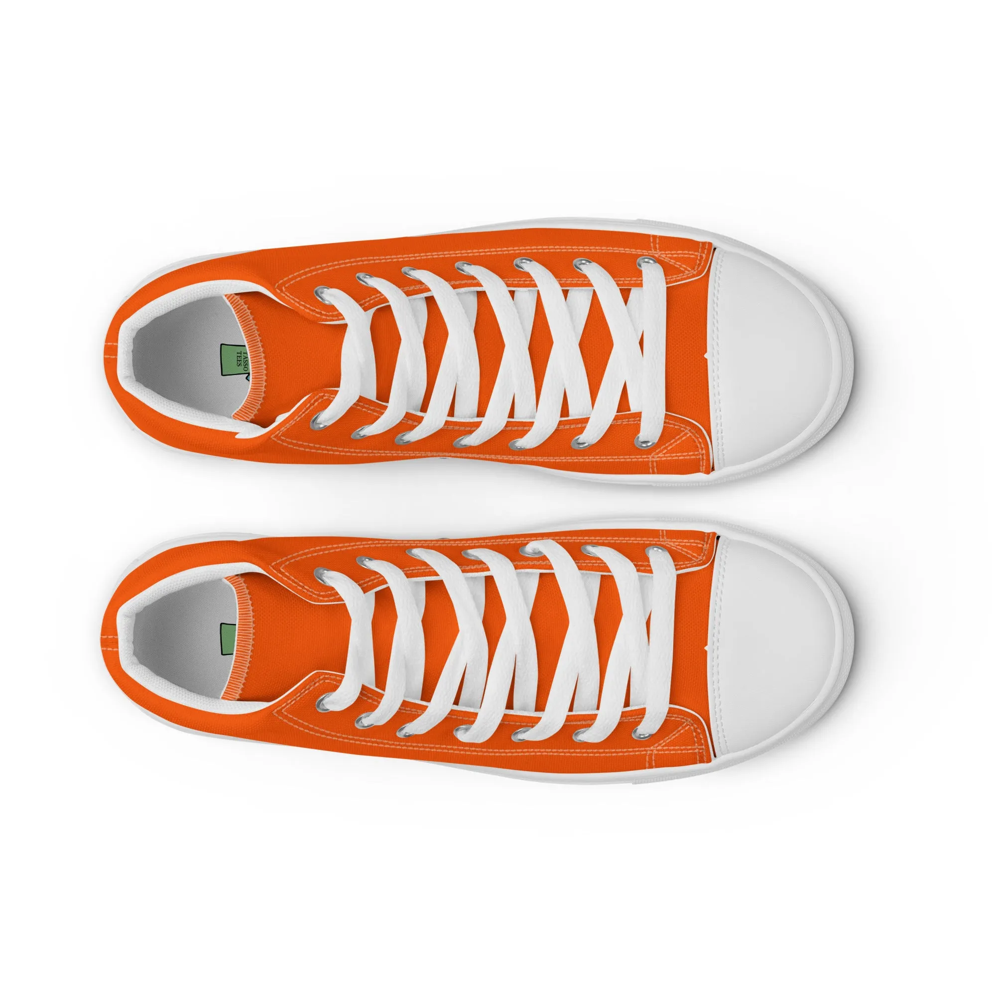 Women’s Orange high top canvas shoes