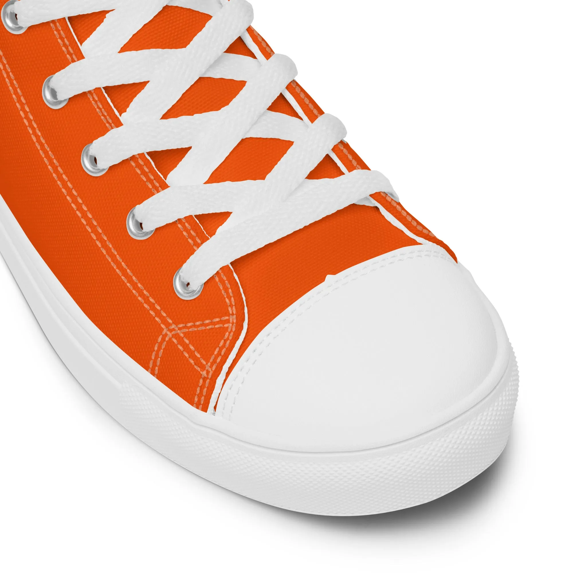 Women’s Orange high top canvas shoes