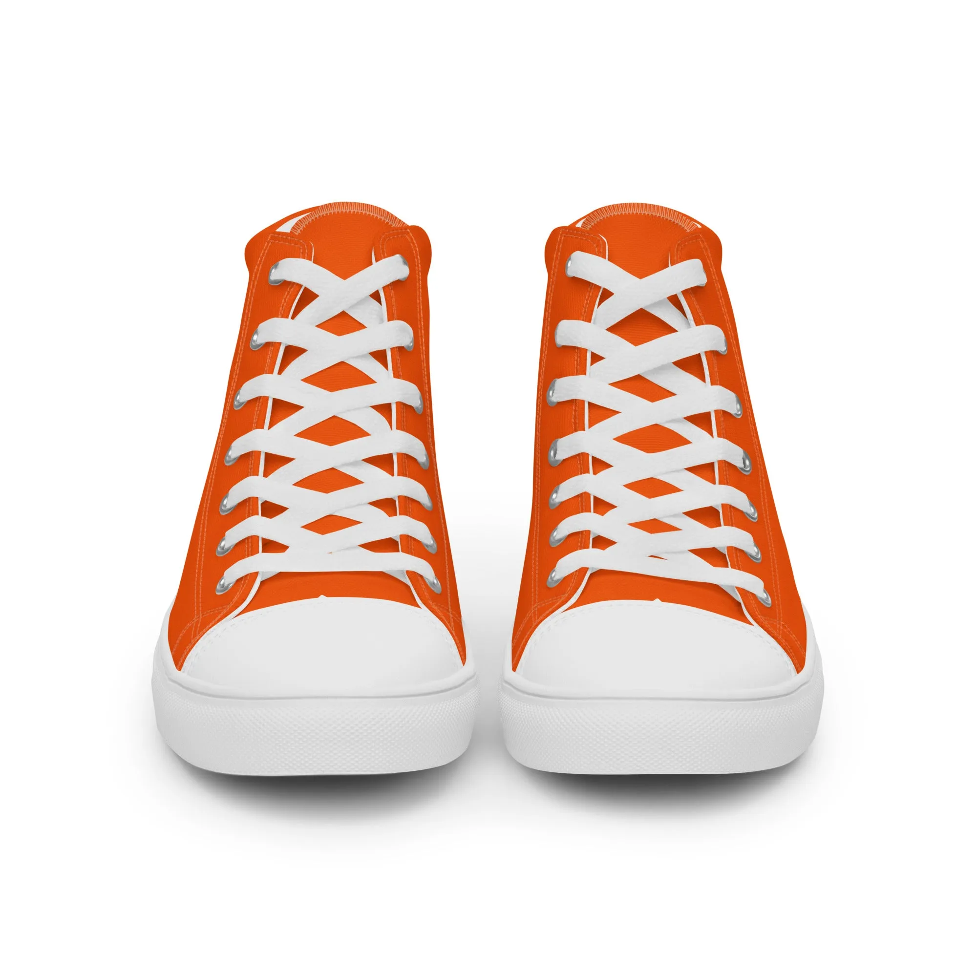 Women’s Orange high top canvas shoes