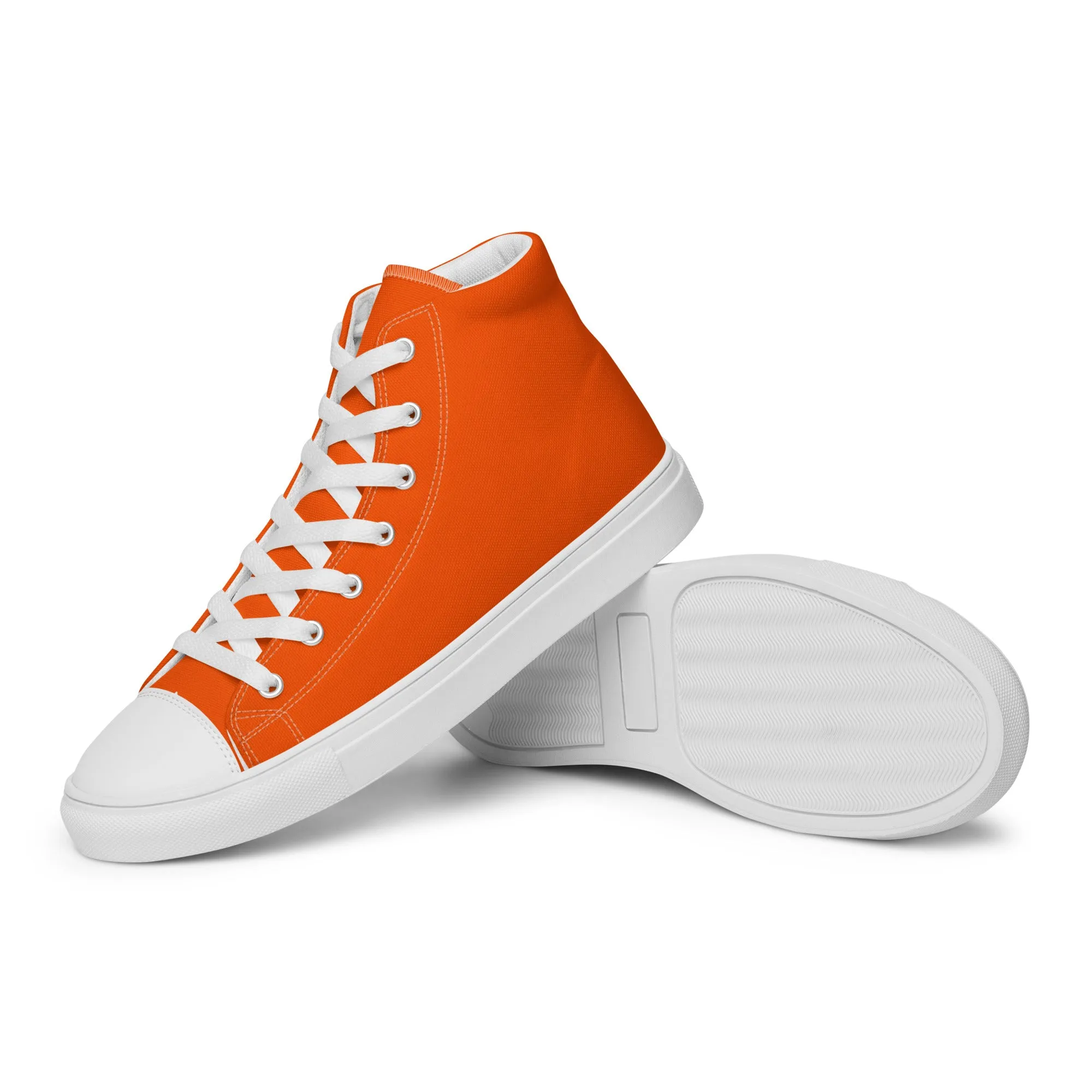 Women’s Orange high top canvas shoes